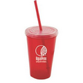 22 Oz. Stadium Cup w/ Lid & Straw